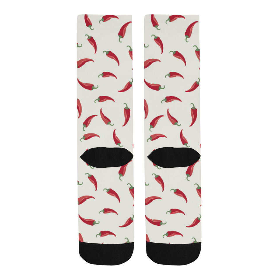 Chili peppers pattern Crew Socks