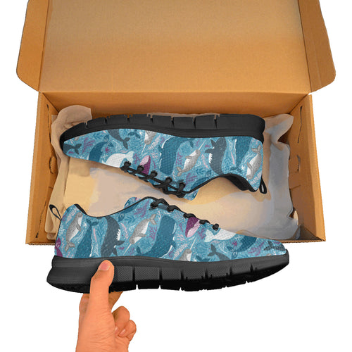 Whale design pattern Women's Sneaker Shoes