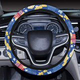 Popcorn Pattern Print Design 01 Car Steering Wheel Cover