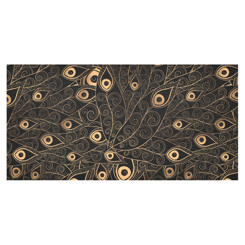 Gold peacock feather pattern Tablecloth