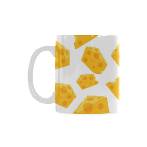 Cheese slice pattern Classical White Mug (Fulfilled In US)