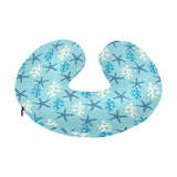 Blue starfish coral reef pattern U-Shaped Travel Neck Pillow
