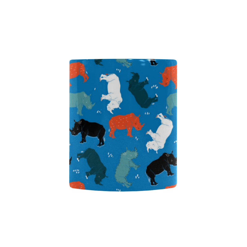 Colorful rhino pattern Morphing Mug Heat Changing Mug