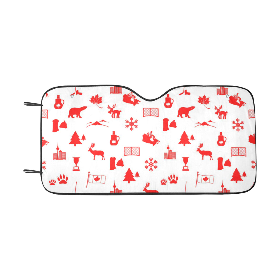 Canada Pattern Print Design 04 Car Sun Shade