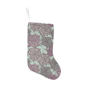 Spider web cobweb design color pattern Christmas Stocking