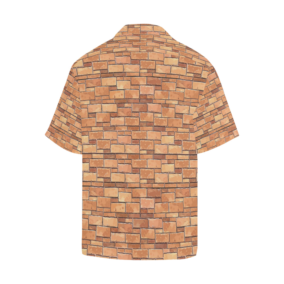 Brick Printed Pattern Print Design 04 Men's All Over Print Hawaiian Shirt (Model T58)