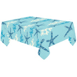 Blue starfish coral reef pattern Tablecloth