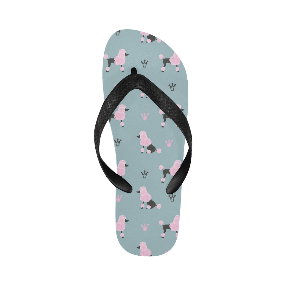 poodle dog pattern Unisex Flip Flops