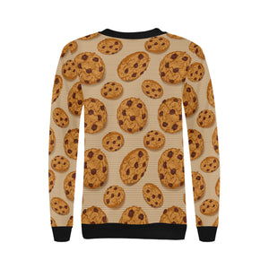 Cookie pattern Women's Crew Neck Sweatshirt