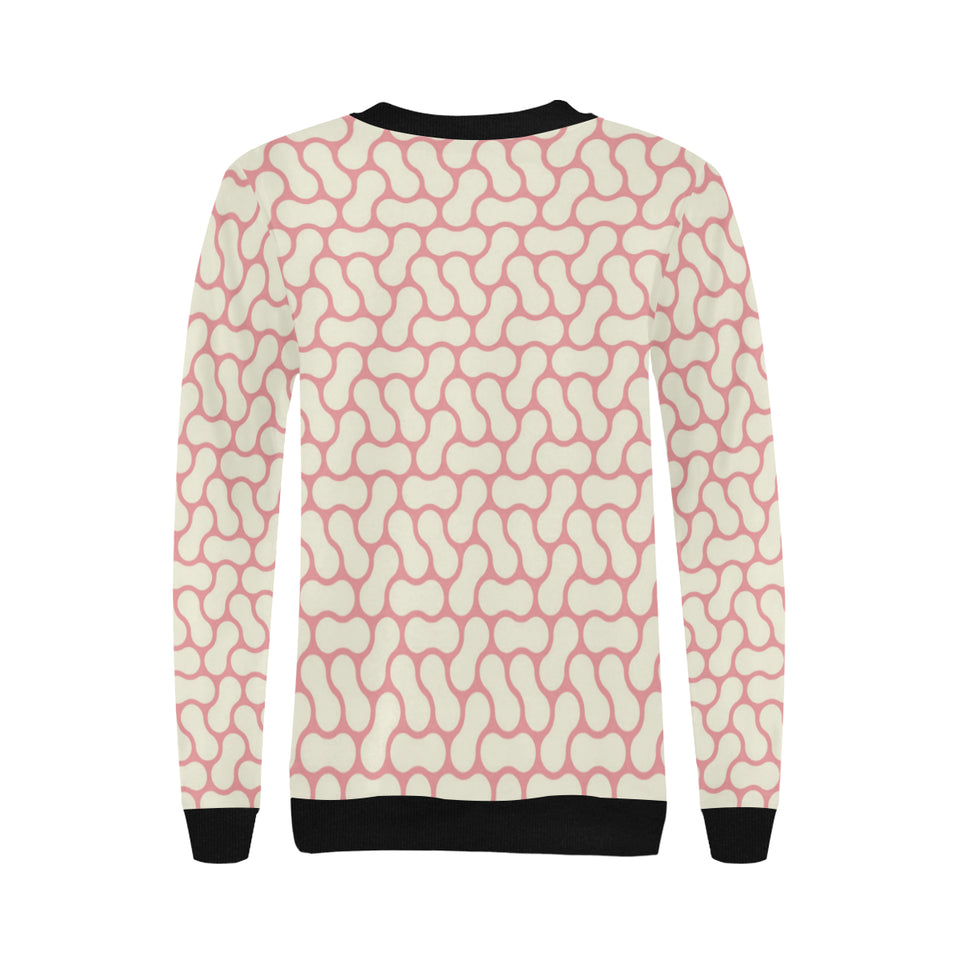 peanuts texture pattern Women's Crew Neck Sweatshirt