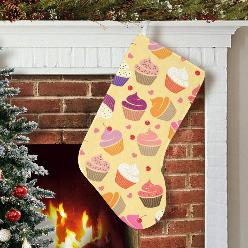 cake cupcake heart cherry pattern Christmas Stocking