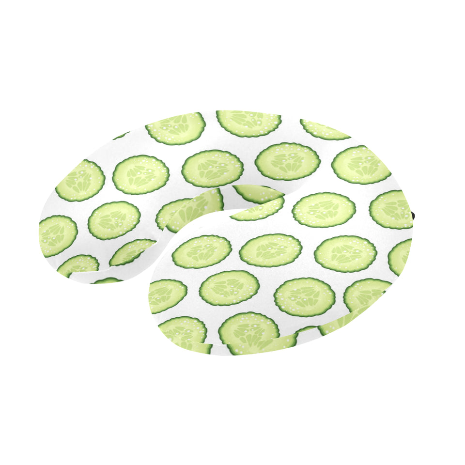 Cucumber slices pattern U-Shaped Travel Neck Pillow