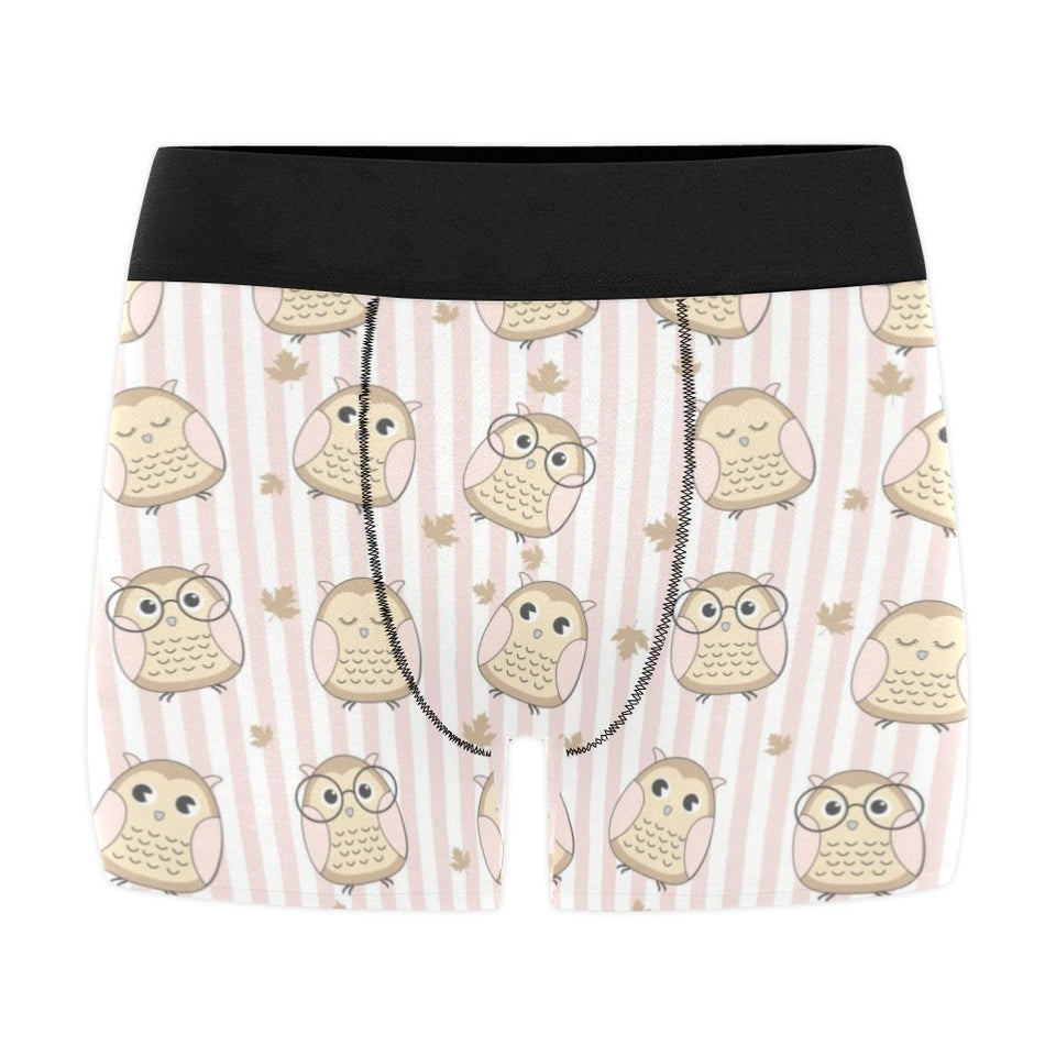 cute owl leaf Men's All Over Print Boxer Briefs Men's Underwear