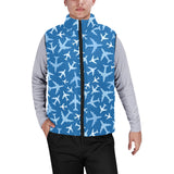 Airplane pattern in the sky Men's Padded Vest
