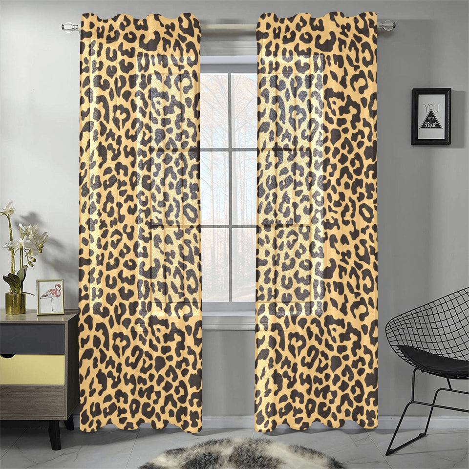 Leopard skin print Gauze Curtain