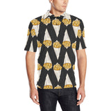 French fries dark background Men's All Over Print Polo Shirt