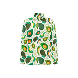Avocado design pattern Women's Long Sleeve Polo Shirt