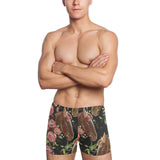 Horse head wild roses pattern Men's Swimming Trunks