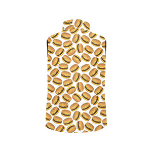 Hamburger Pattern Print Design 03 Men's Padded Vest