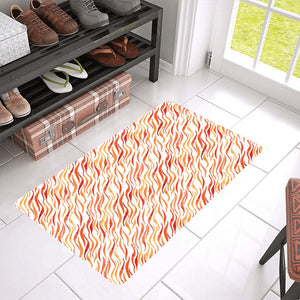 Fire flame watercolor pattern Doormat