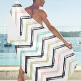 zigzag chevron paint pattern Beach Towel