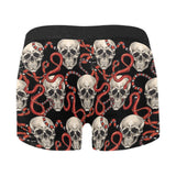 Red snake skull pattern Men's All Over Print Boxer Briefs Men's Underwear