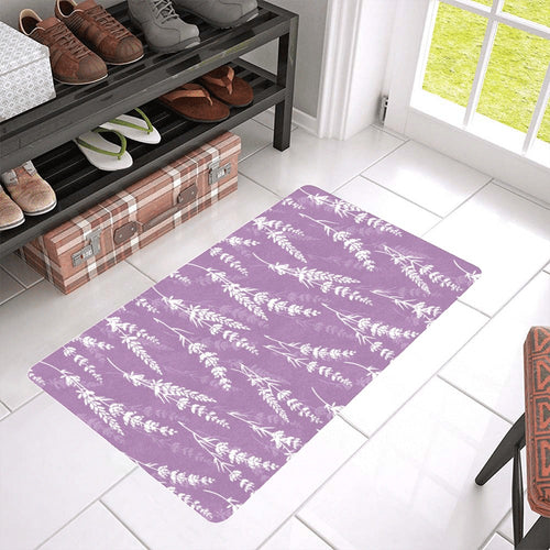 Lavender flowers purple pattern Doormat