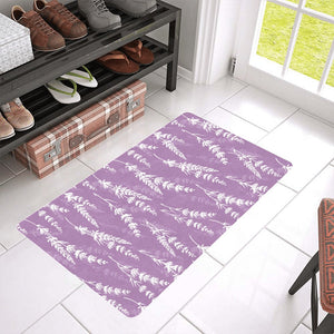 Lavender flowers purple pattern Doormat