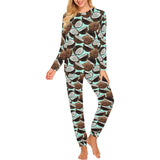 Coconut Pattern Print Design 03 Women's All Over Print Pajama Set