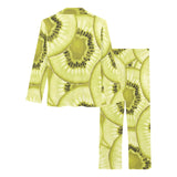 Sliced kiwi pattern Women's Long Pajama Set