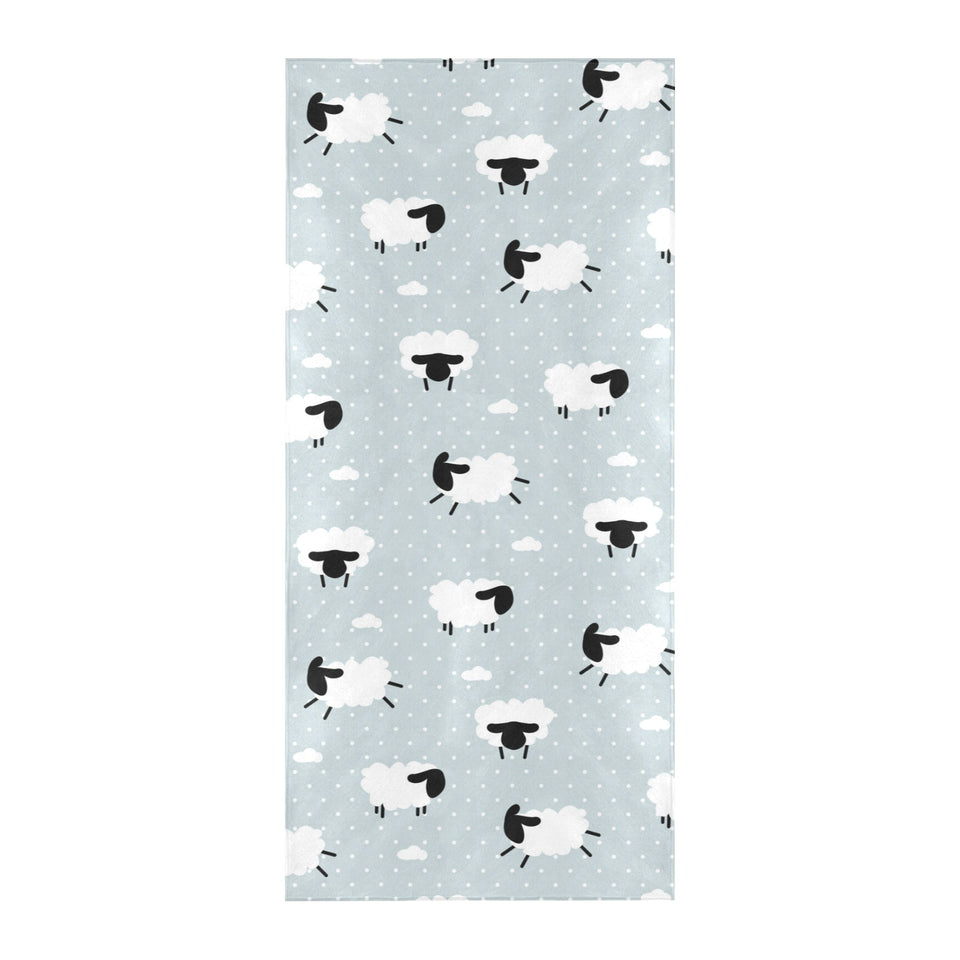 Sheep polka dot cloud pattern Beach Towel