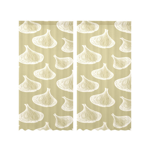 Garlic design pattern Gauze Curtain