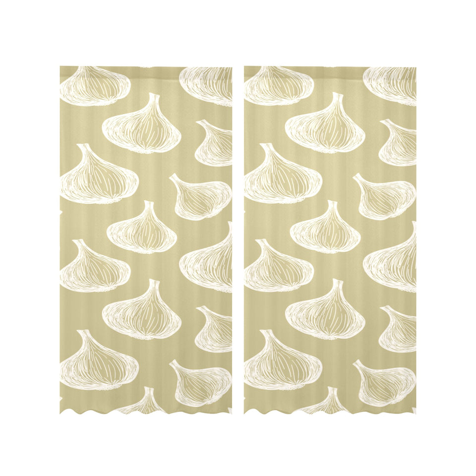 Garlic design pattern Gauze Curtain
