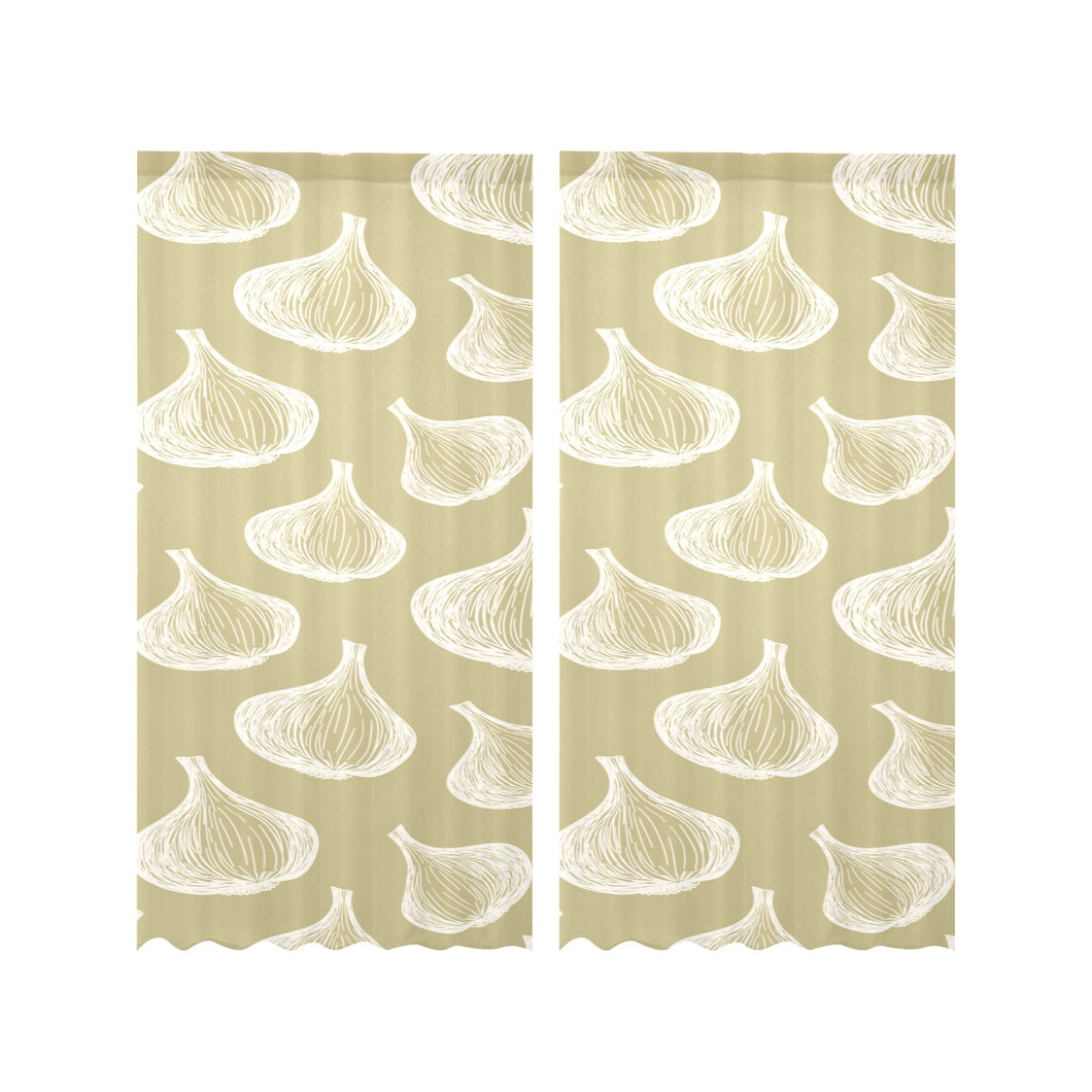 Garlic design pattern Gauze Curtain