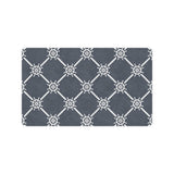 nautical steering wheel rope pattern Doormat
