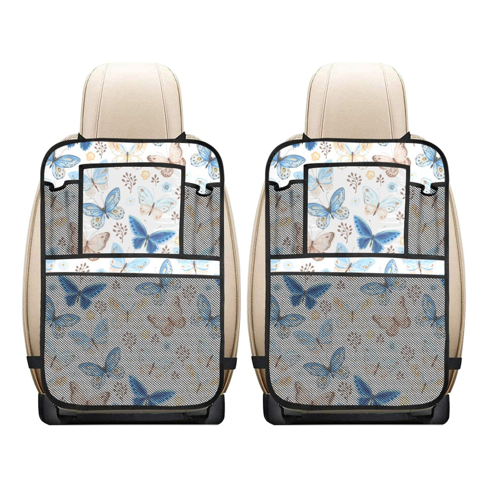 blue butterfly pattern Car Seat Back Organizer
