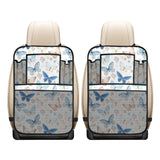 blue butterfly pattern Car Seat Back Organizer