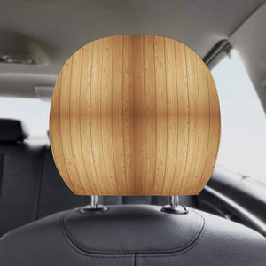 Wood Printed Pattern Print Design 05 Car Headrest Cover