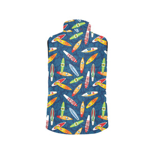 Surfboard Pattern Print Design 01 Men's Padded Vest