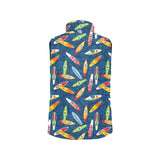 Surfboard Pattern Print Design 01 Men's Padded Vest