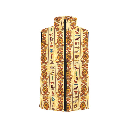 Egypt Hieroglyphics Pattern Print Design 04 Men's Padded Vest