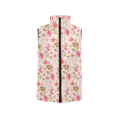 Swallow Pattern Print Design 01 Men's Padded Vest