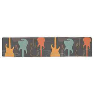electric guitars pattern Table Runner