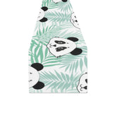 Panda pattern tropical leaves background Table Runner