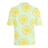 slice of lemon pattern Men's All Over Print Polo Shirt