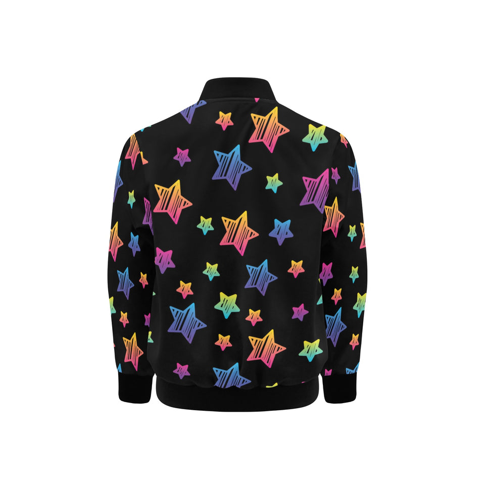 Colorful star pattern Kids' Boys' Girls' Bomber Jacket