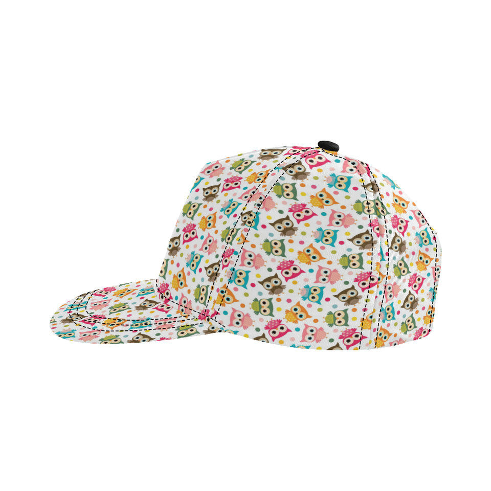 Color cute owl pattern All Over Print Snapback Cap