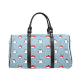 Cute penguin christmas snow pattern Travel Bag