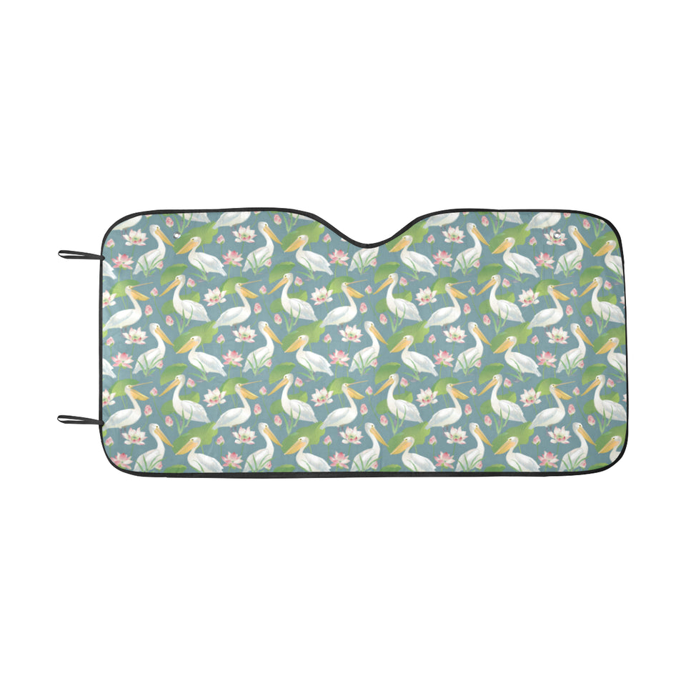 Pelican Pattern Print Design 04 Car Sun Shade