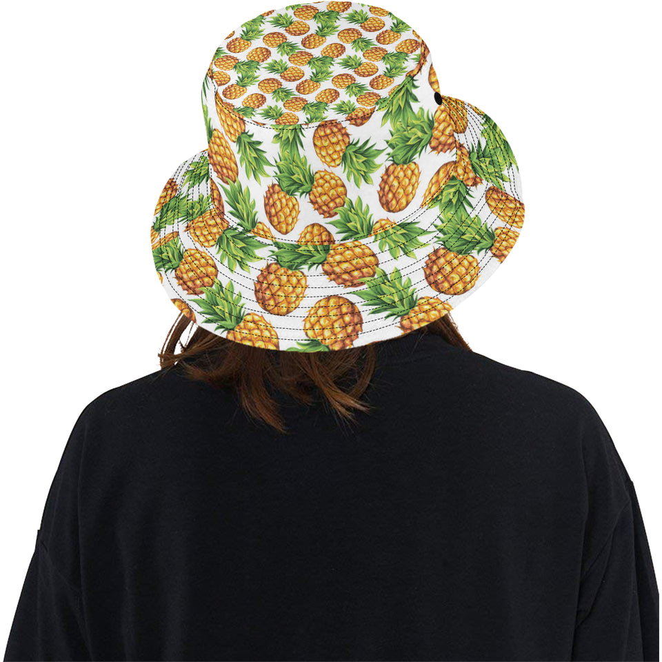 Pineapples design pattern Unisex Bucket Hat
